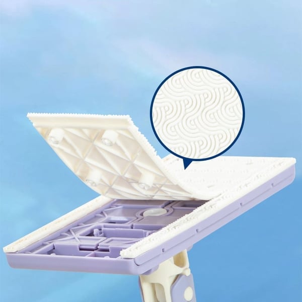 Nettoyant de Sol | Mop Plat avec Tête Rotative à 360° | Remplacement de Pad Sans Contact | MopMate