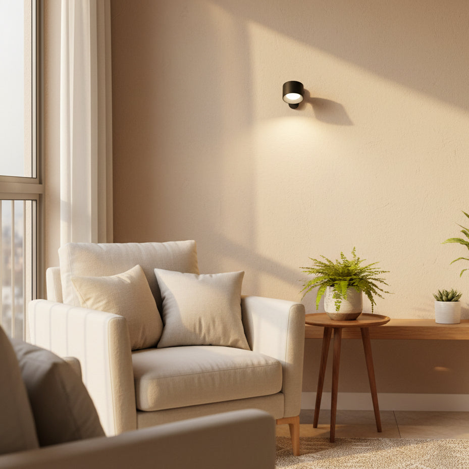 Lampe Murale Polyvalente 360° - Sans Fil, Rechargeable par USB & Luminosité Ajustable
