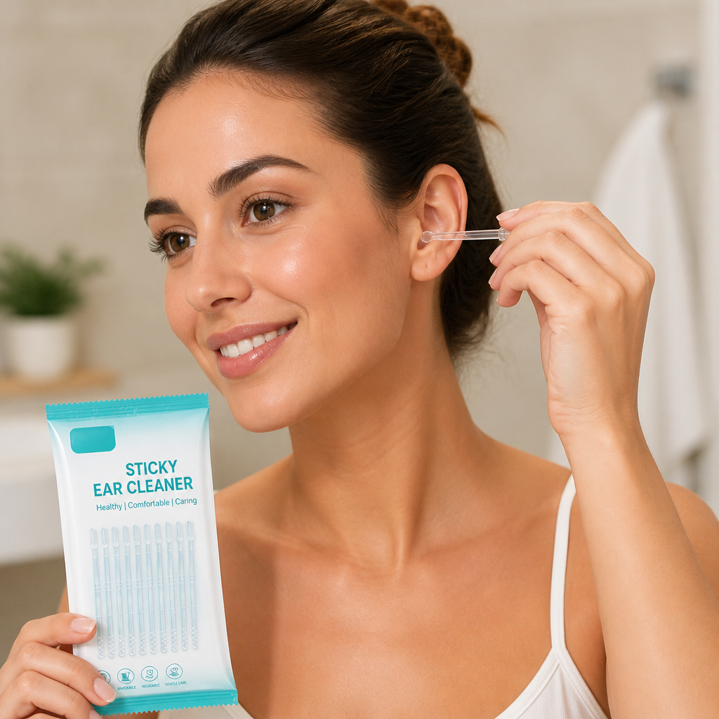 Bâtonnets d'oreille ClearAura™ à prise douce — Découvrez des soins auriculaires apaisants et sans douleur qui vous laissent frais et clair (24 pièces)