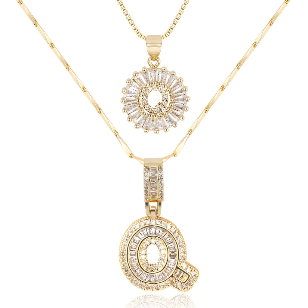 Collier GemLetter - Pendentif Initial avec Finition Luxe