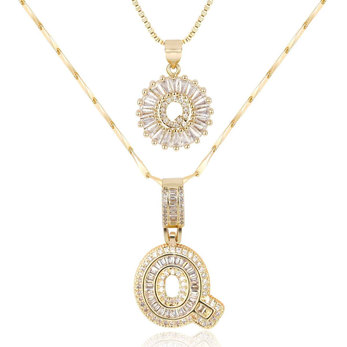 Collier GemLetter - Pendentif Initial avec Finition Luxe