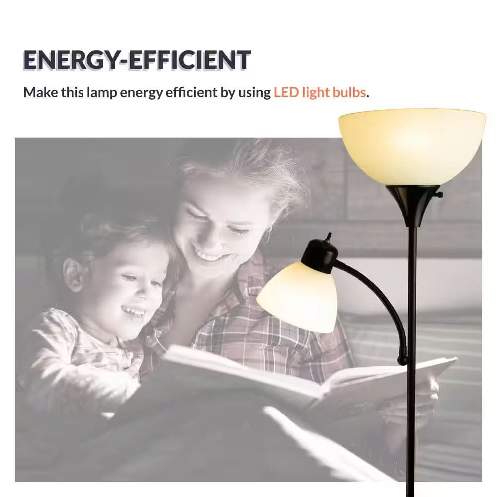 Lampe sur Pied LED avec Deux Sources de Lumière – Lampe de Lecture
