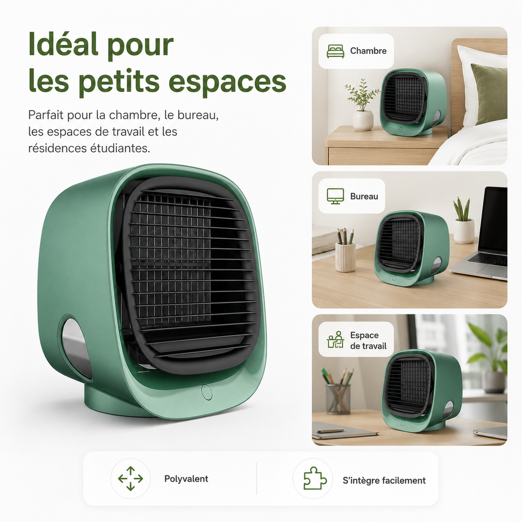Refroidisseur d'air et humidificateur 2-en-1 – Pour un climat intérieur optimal