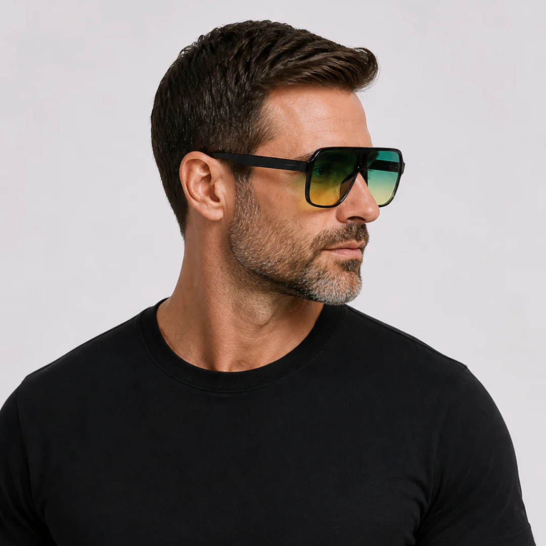Lunettes de Soleil Aviateur Rétro Avec Protection UV400