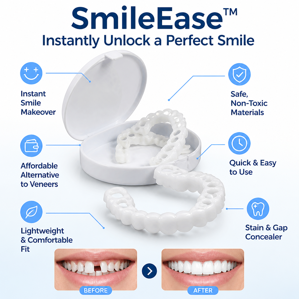 SmileEase™ — Débloquez instantanément un sourire parfait qui illumine chaque pièce