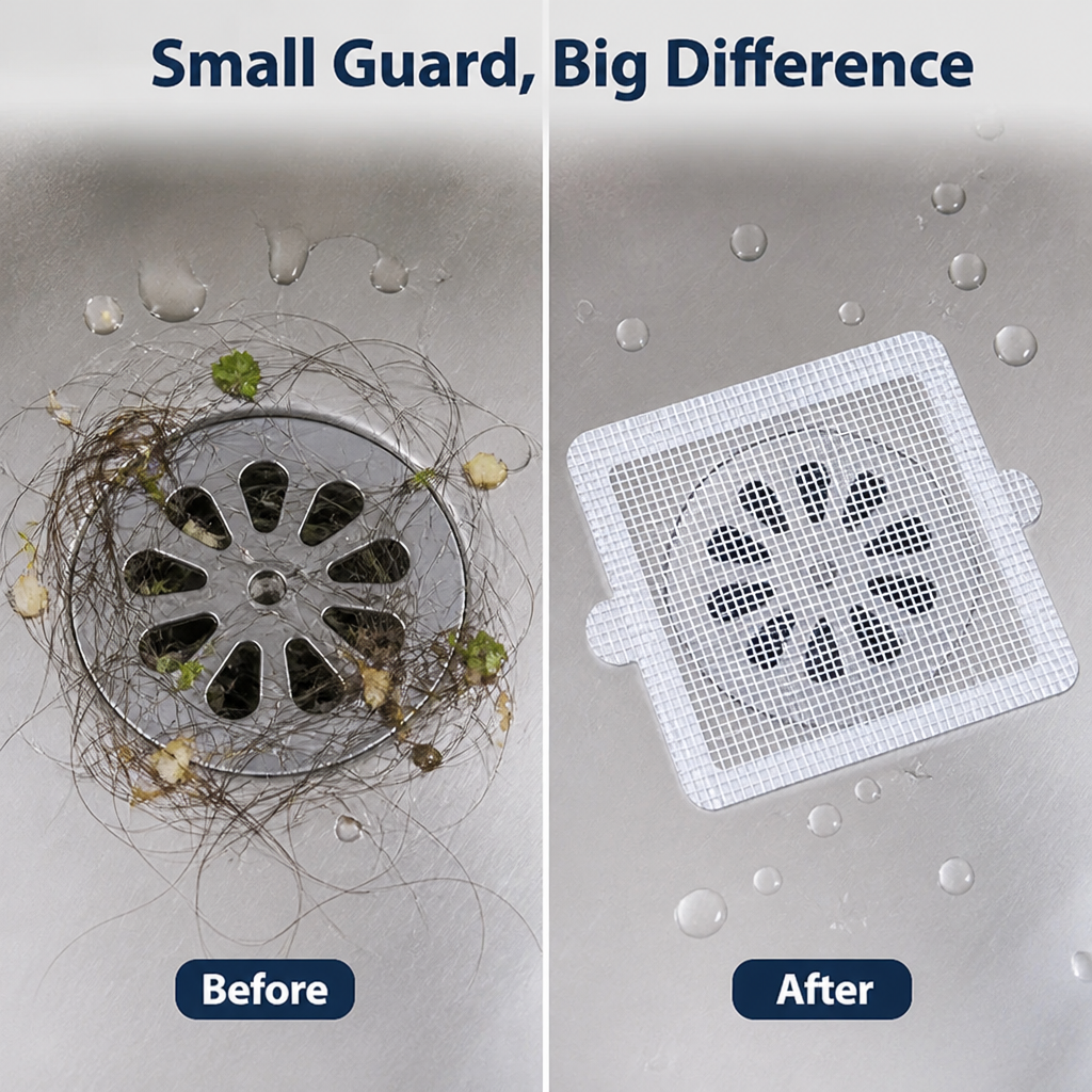 ClearFlowGuard™ — Gardez vos drains propres, frais et à l'abri des nuisibles sans lever le petit doigt