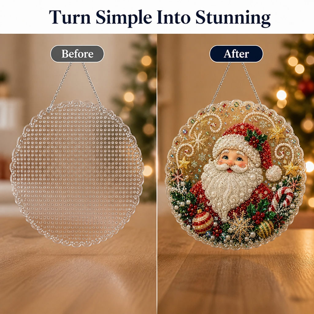 CrystalLuxe™ Kit de Décoration en Art de Diamant à Faire Soi-Même — Créez une Magie des Fêtes Éblouissante qui Éclaire les Cœurs et les Foyers