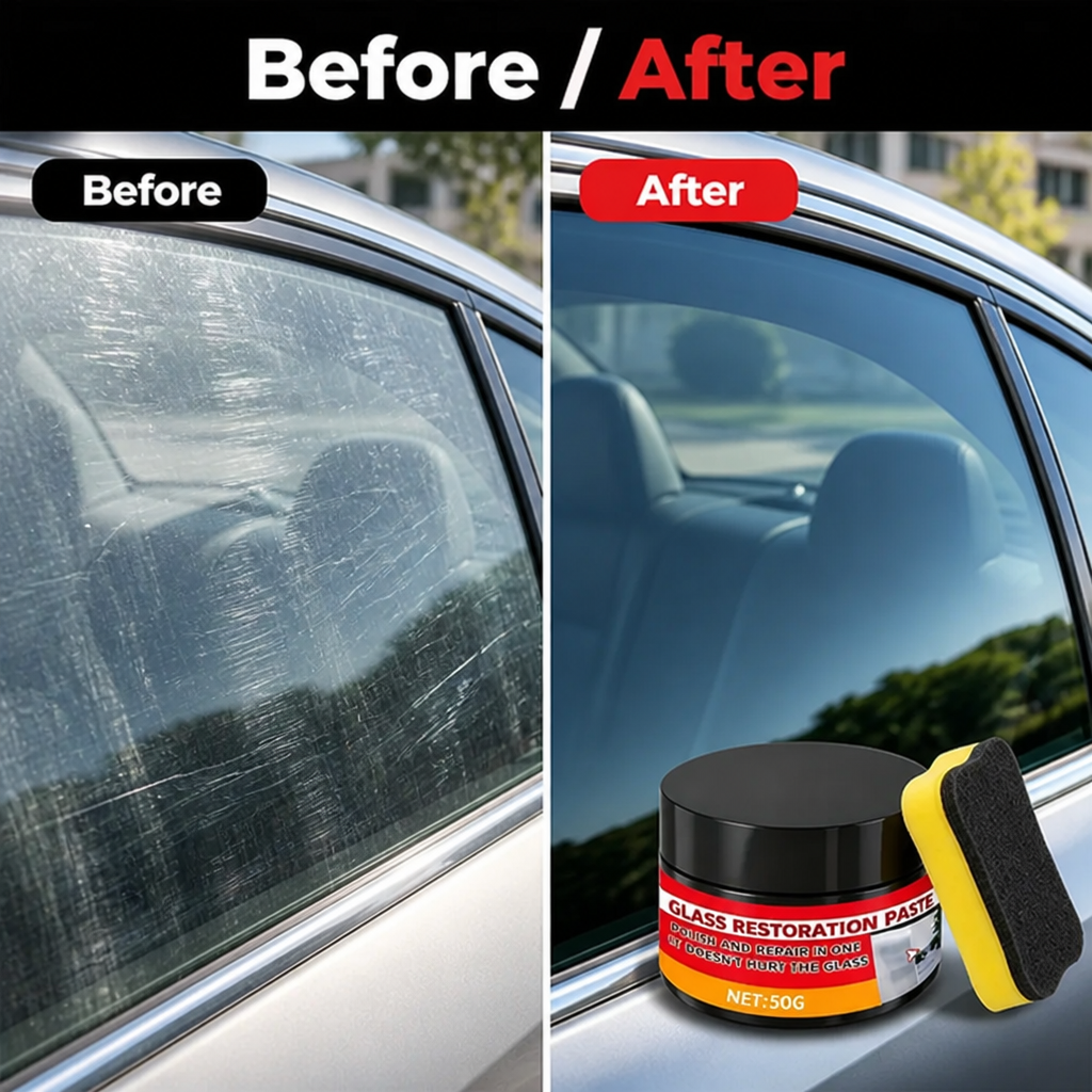 Pâte de Renouvellement de Verre ClarityPro™ — Effacez Instamment les Rayures et Profitez de Vues Cristallines Durables
