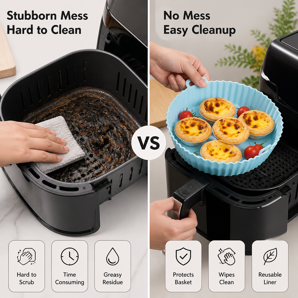 CrispEase™ — Révolutionnez votre cuisine avec un nettoyage sans désordre et sans stress