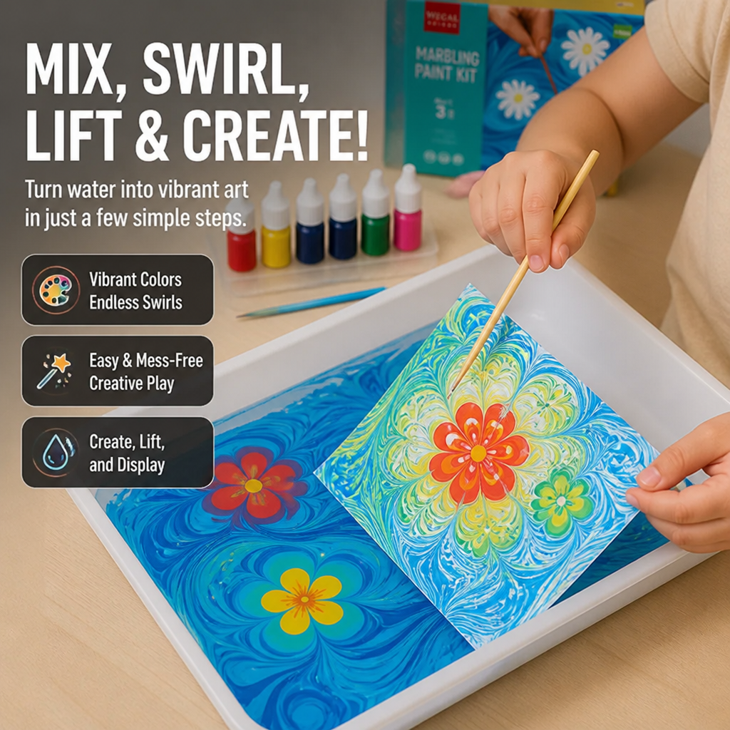 ColorWave™ — Éveillez l'imagination de votre enfant avec des chefs-d'œuvre envoûtants et sans désordre