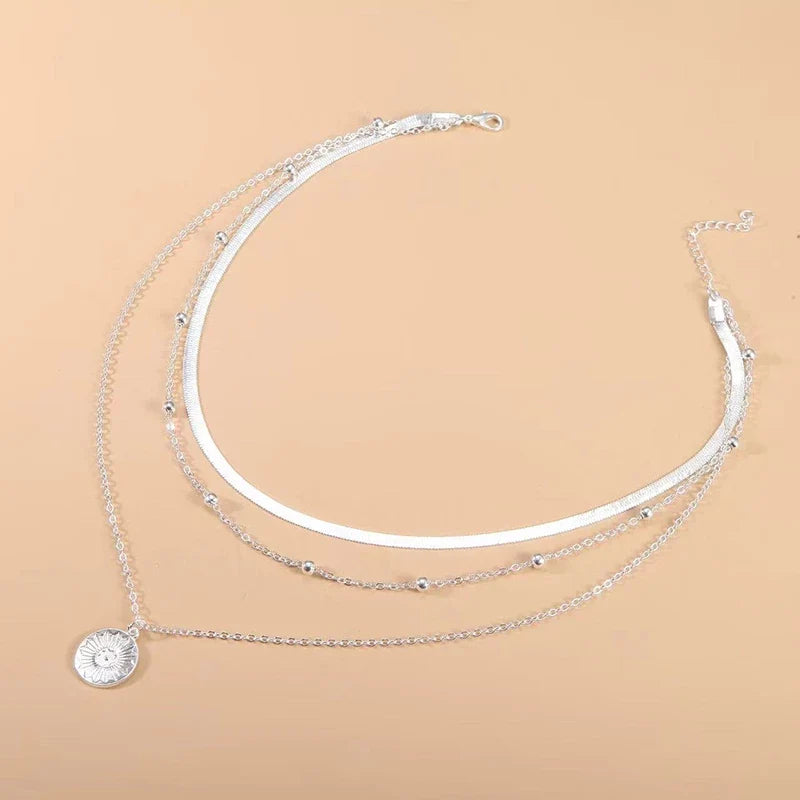 Collier triple en argent