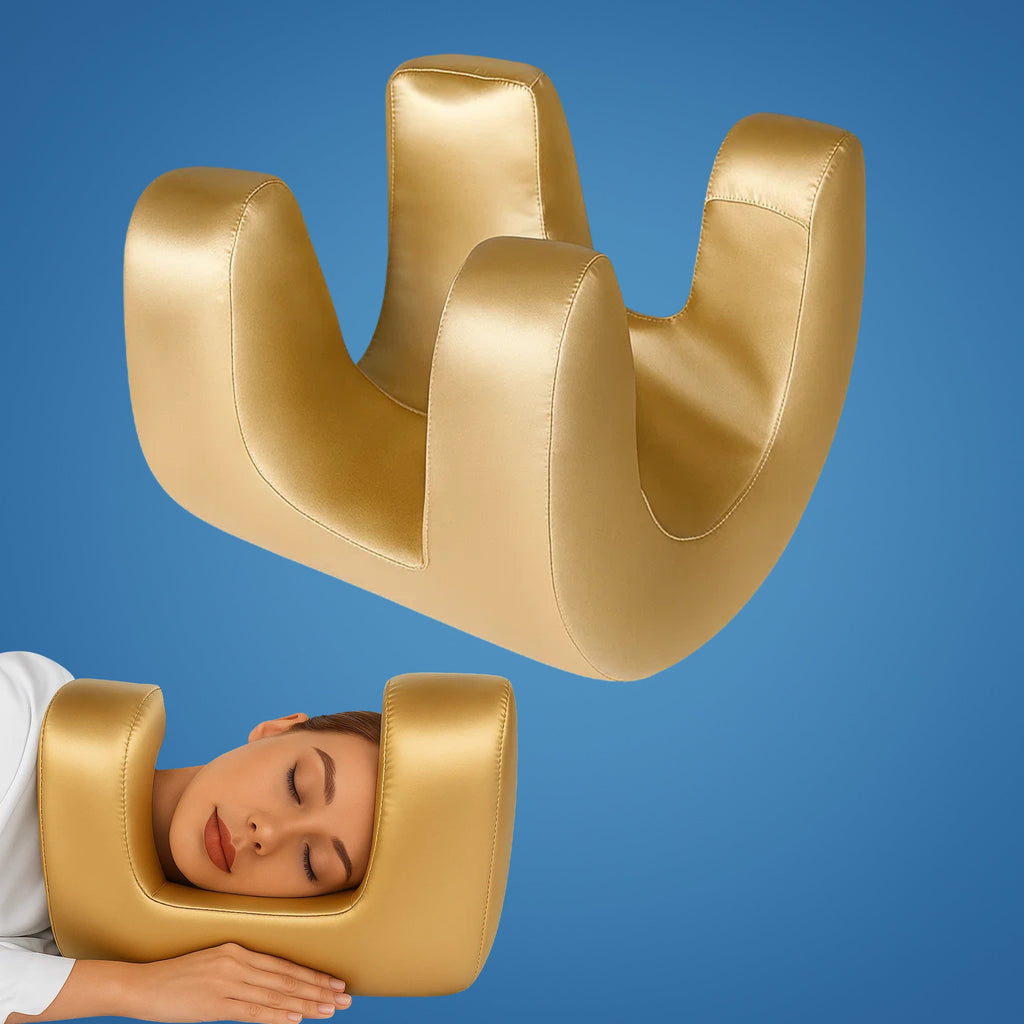 Oreiller Contour en Mousse à Mémoire Refroidissante pour Soin de la Peau et Réduction des Rides