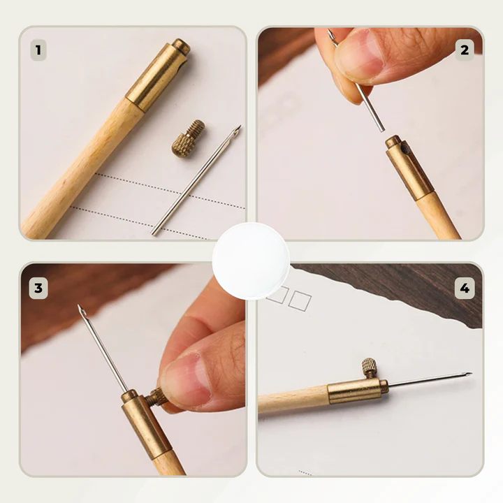 Ensemble de 3 Aiguilles Interchangeables pour Broderie Tambour