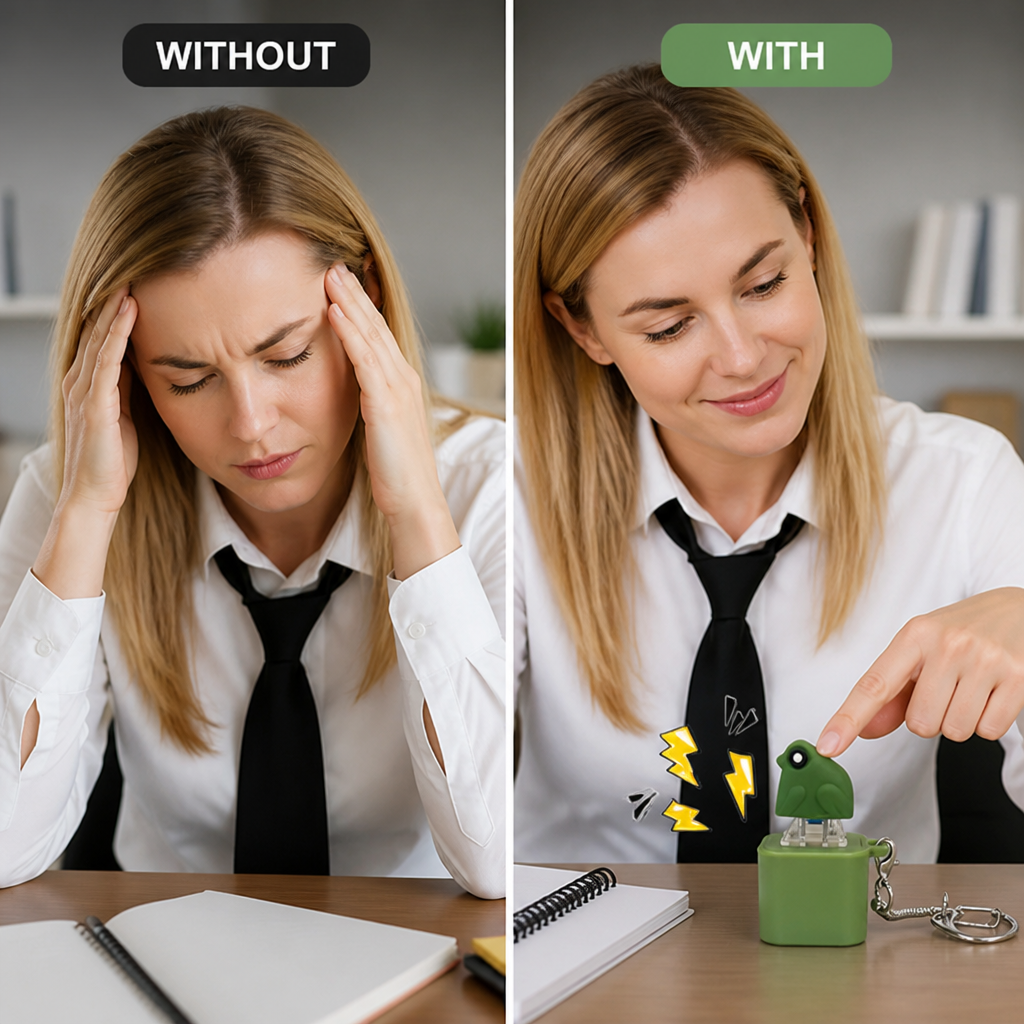 CalmiCroak™ — Transformez instantanément le stress en paix ludique où que vous alliez