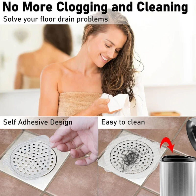 Autocollants attrape-cheveux pour drains de douche – Prévenir les obstructions dans la salle de bain et la cuisine