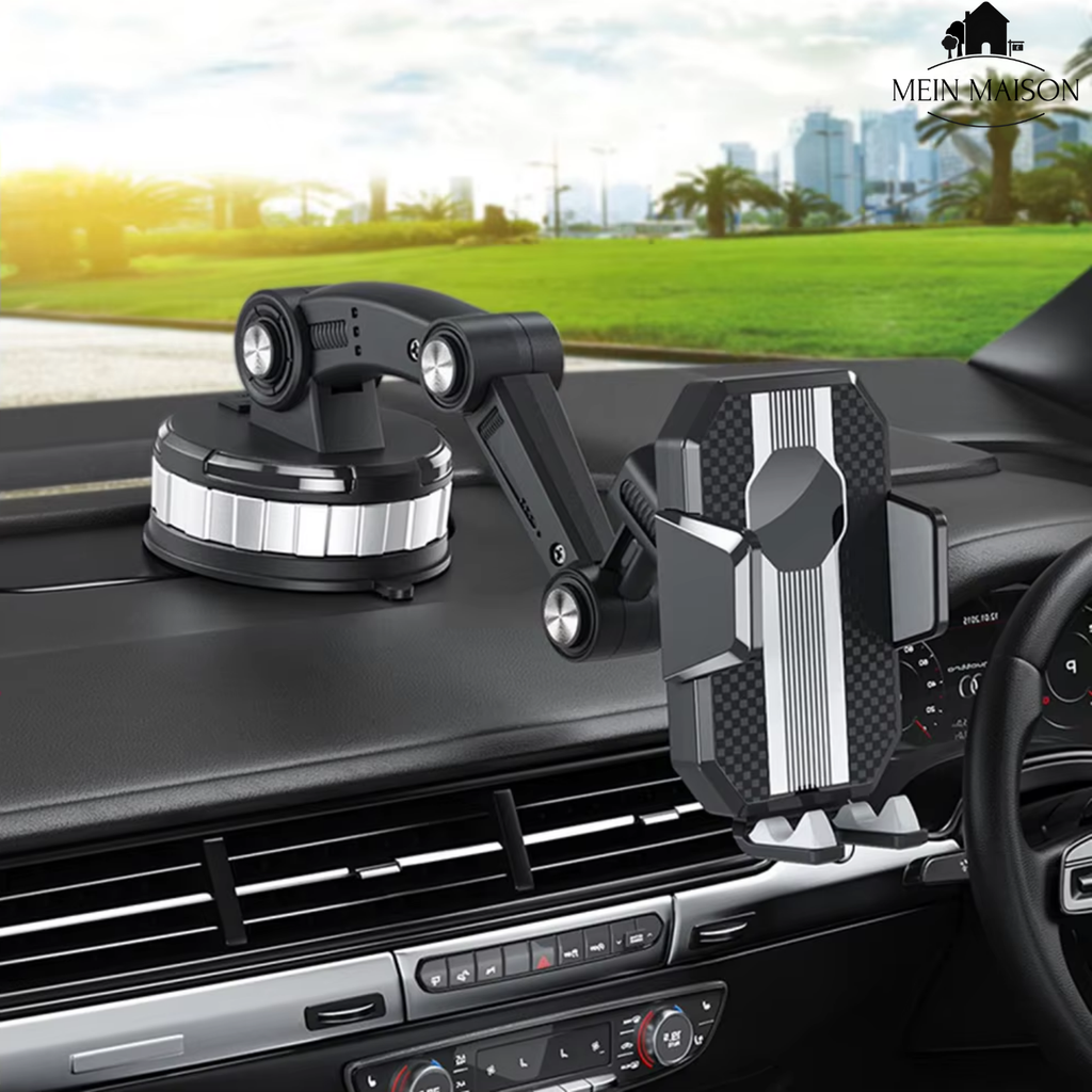 Support de téléphone Auto GripTech | Forte adhérence du ventouse | Rotation 360° | Utilisation à une main