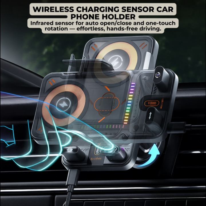 Support de voiture pour smartphone avec capacité de charge sans fil