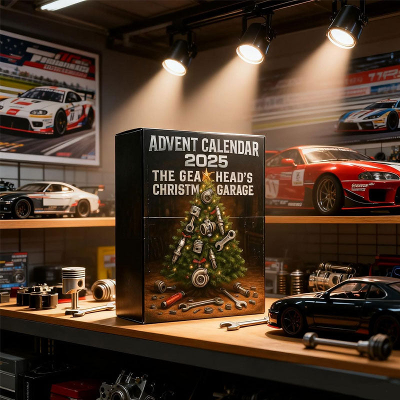 Calendrier de l'Avent Gearhead Garage | Comptez les jours jusqu'à Noël avec des surprises automobiles et des outils !