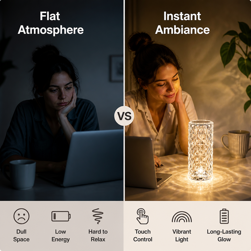 AuraLume™ Lampe Prismatique — Transformez Instantanément N'importe Quel Espace en Votre Havre de Bien-Être Personnel