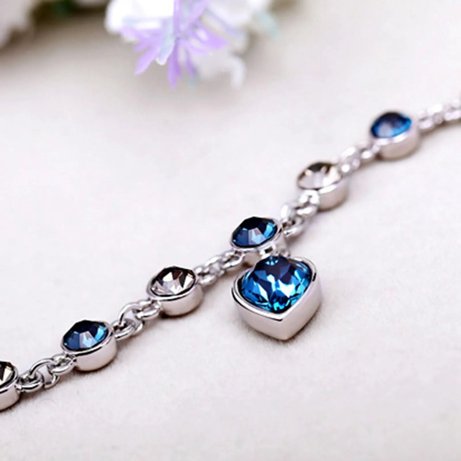 Bracelet en cristal du cœur de l'océan