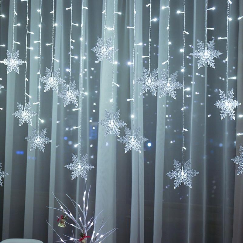 Éclairage de Rideau LED de Noël – Éclairage Festif Décoratif et Réutilisable
