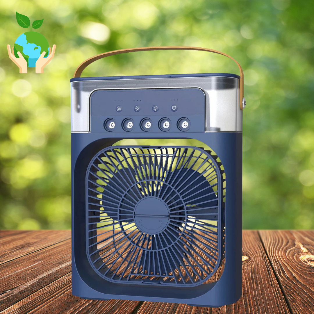 Refroidisseur d'air 3-en-1, Humidificateur & Purificateur d'air – Climatisation portable pour un usage intérieur avec lumière LED