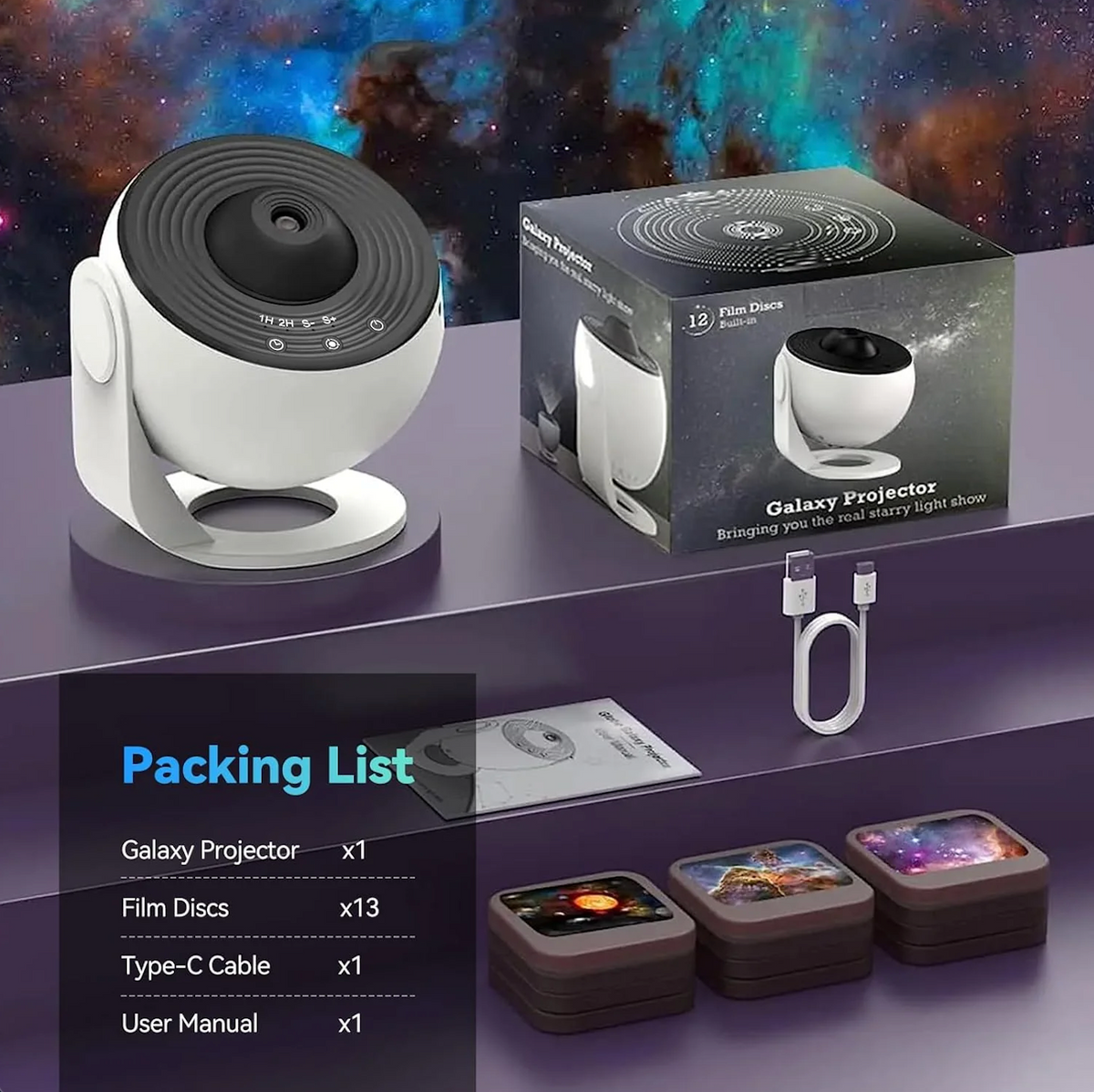 NebuLux™ Projecteur d'Étoiles — Transformez n'importe quelle pièce en une galaxie hypnotique de calme et d'émerveillement