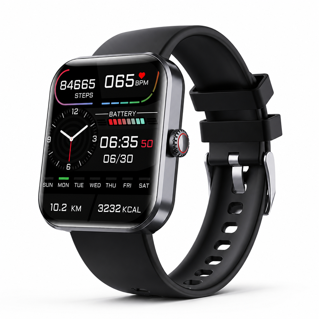 Montre de surveillance de glucose non invasive et sans douleur (batterie de 5 jours)