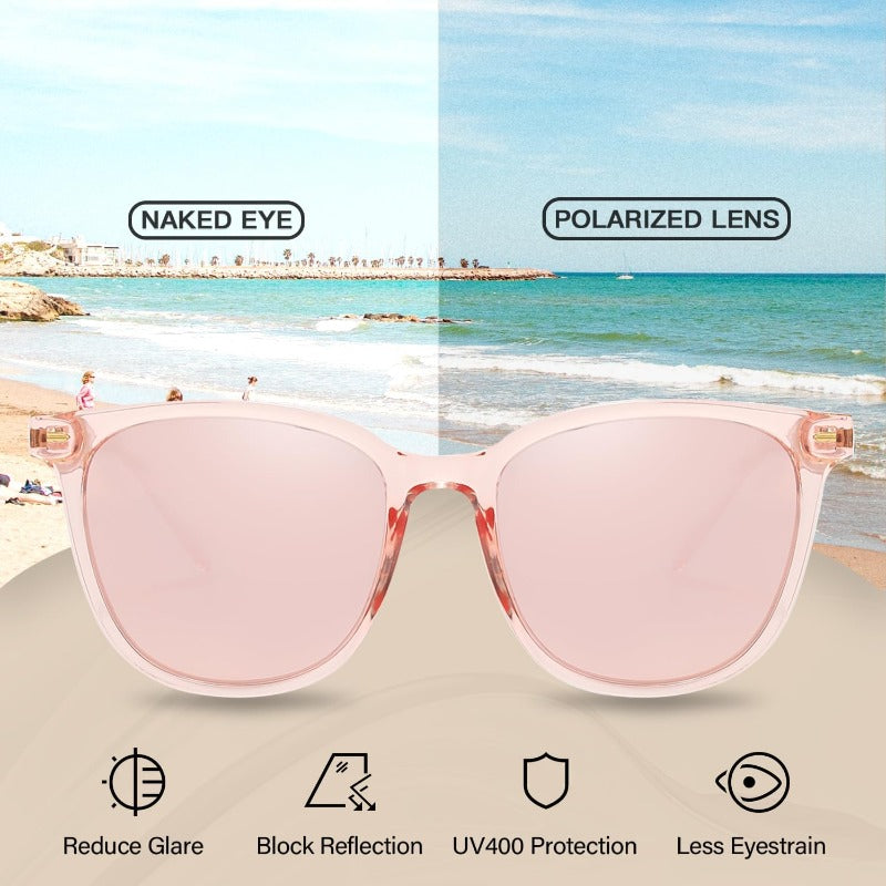 Lunettes de soleil de mode surdimensionnées polarisées