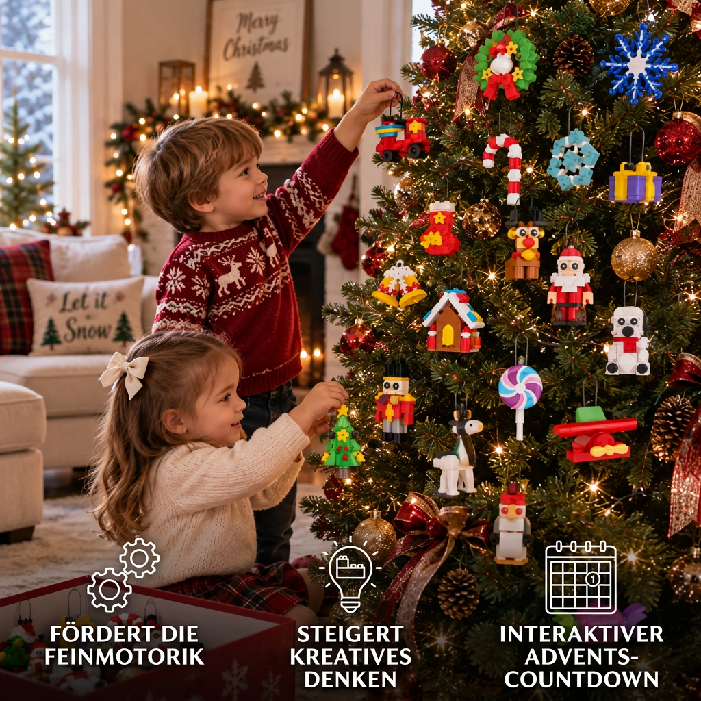 Calendrier de l'Avent en briques décoratives de Noël