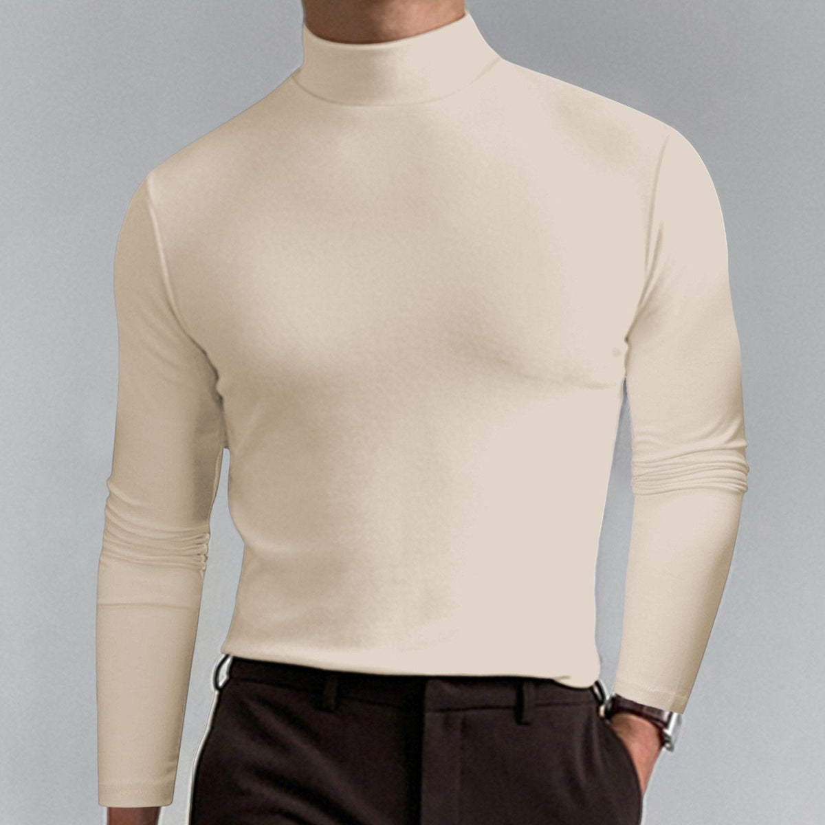 Marsilio™ – Col Roulé Sculptant Ajusté pour Hommes