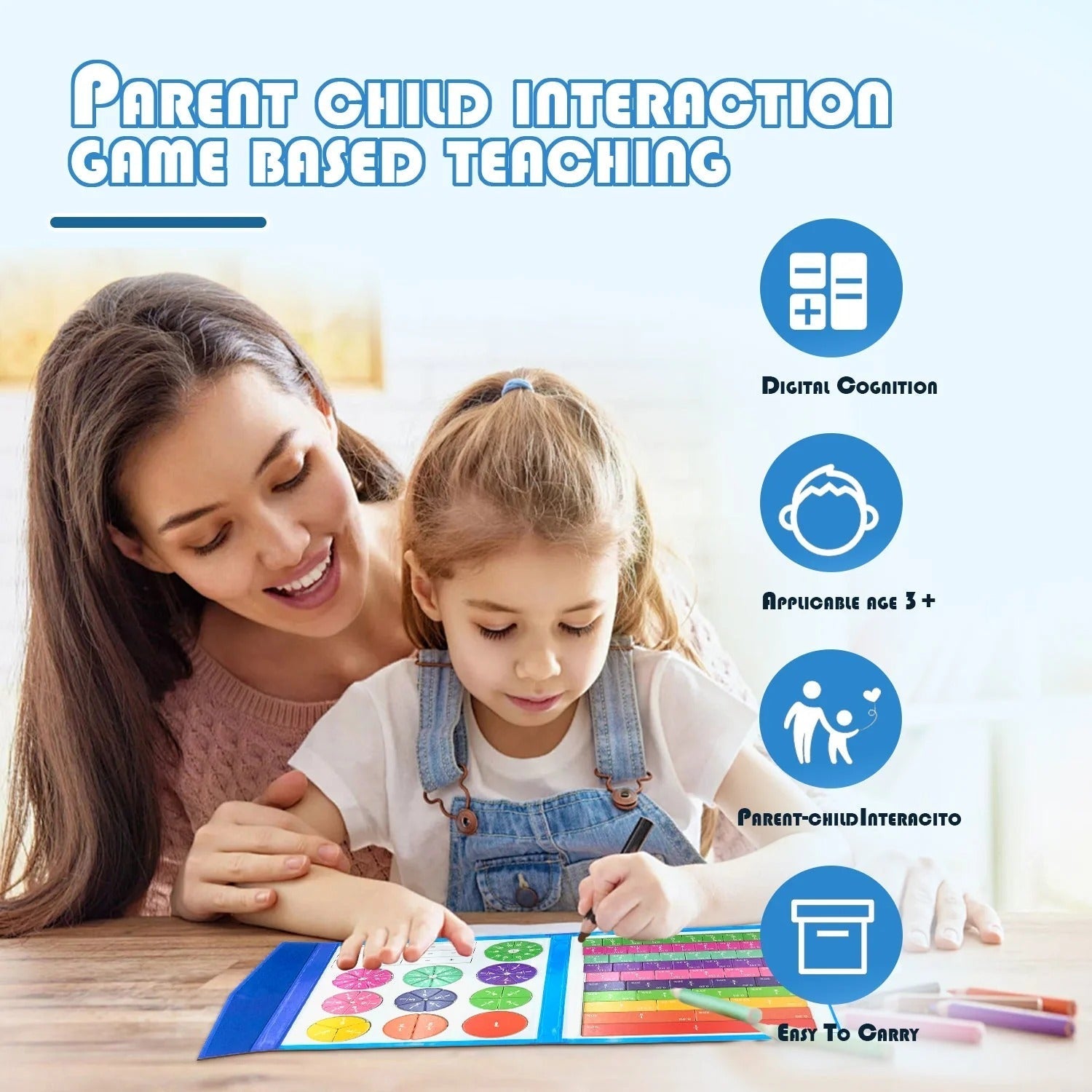 Puzzle de Fractions Magnétiques Montessori