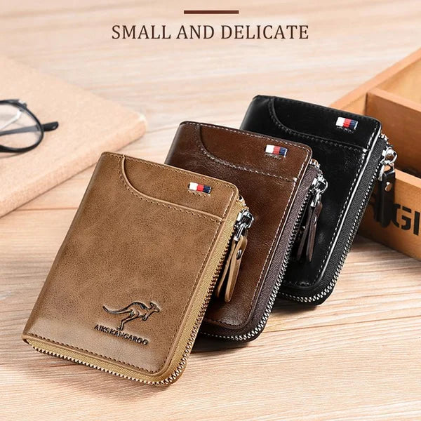 Icone™ ZippyWallet : Portefeuille Zippé pour Hommes avec Protection RFID