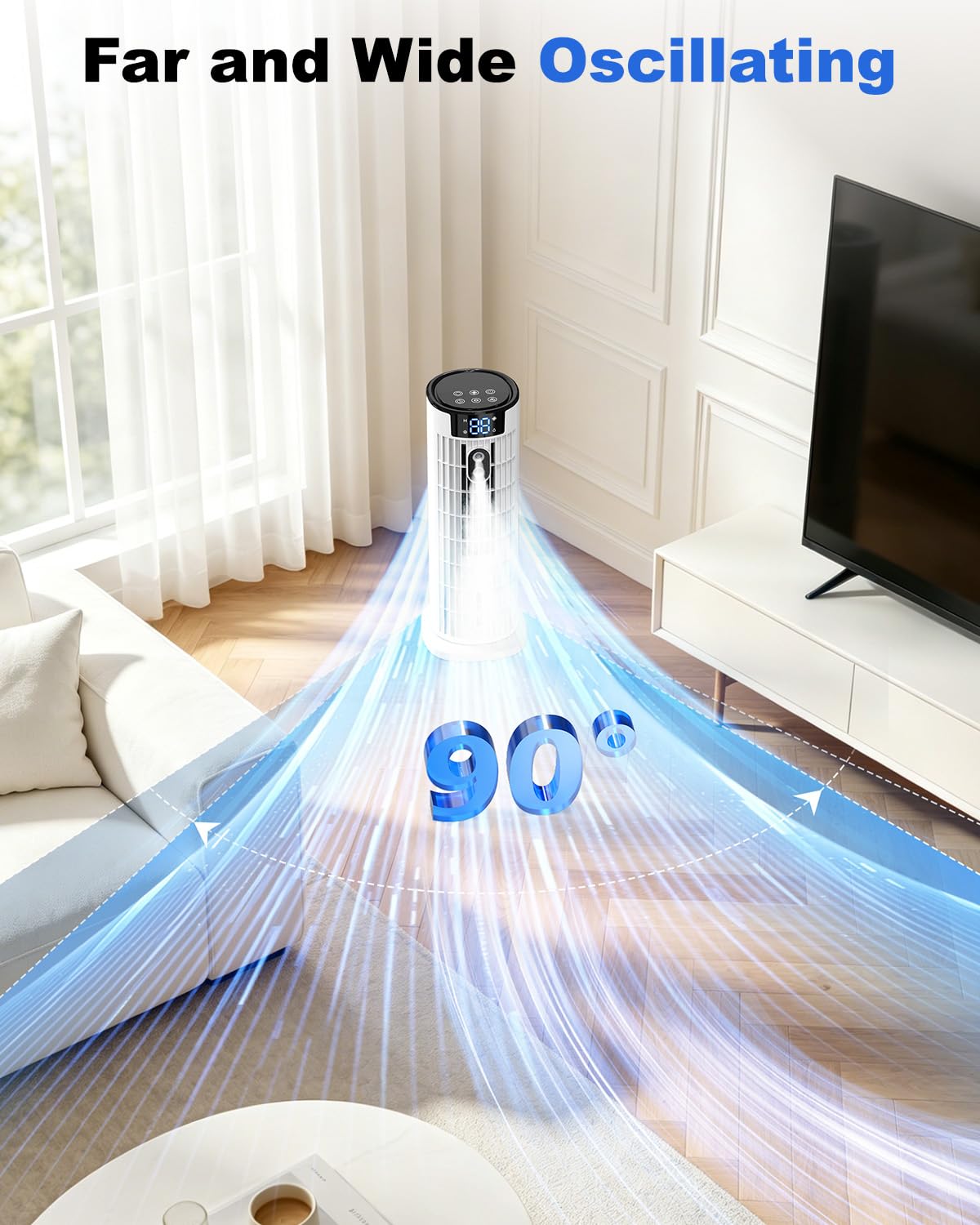Refroidisseur d'air portable 4-en-1 avec télécommande et fonction brumisation