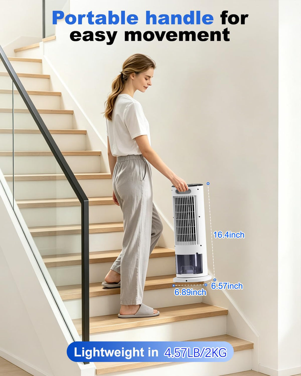 Refroidisseur d'air portable 4-en-1 avec télécommande et fonction brumisation