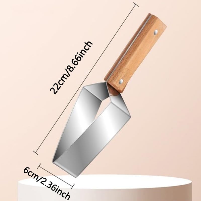 slicer de pastèque à trois lames avec poignée en bois