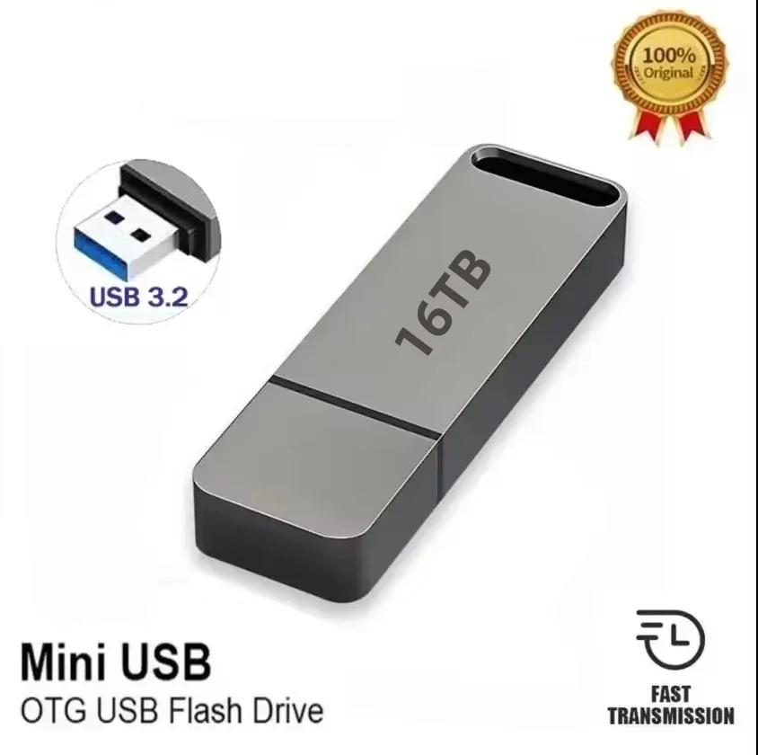 Clé USB 4 To USB 3.2 Boîtier Métallique Résistant aux Chocs Plug and Play Gris Rouge Blanc | Sansoti
