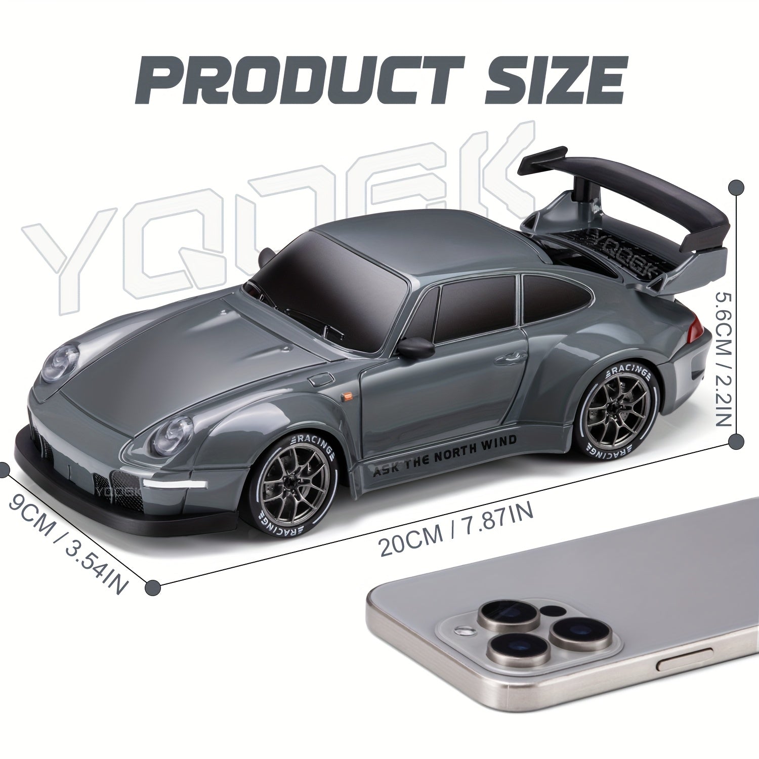 Skanto | Voiture de Drift RC Ultime 1:24 avec Roues LED – Jouet de Course Rechargeable 4WD