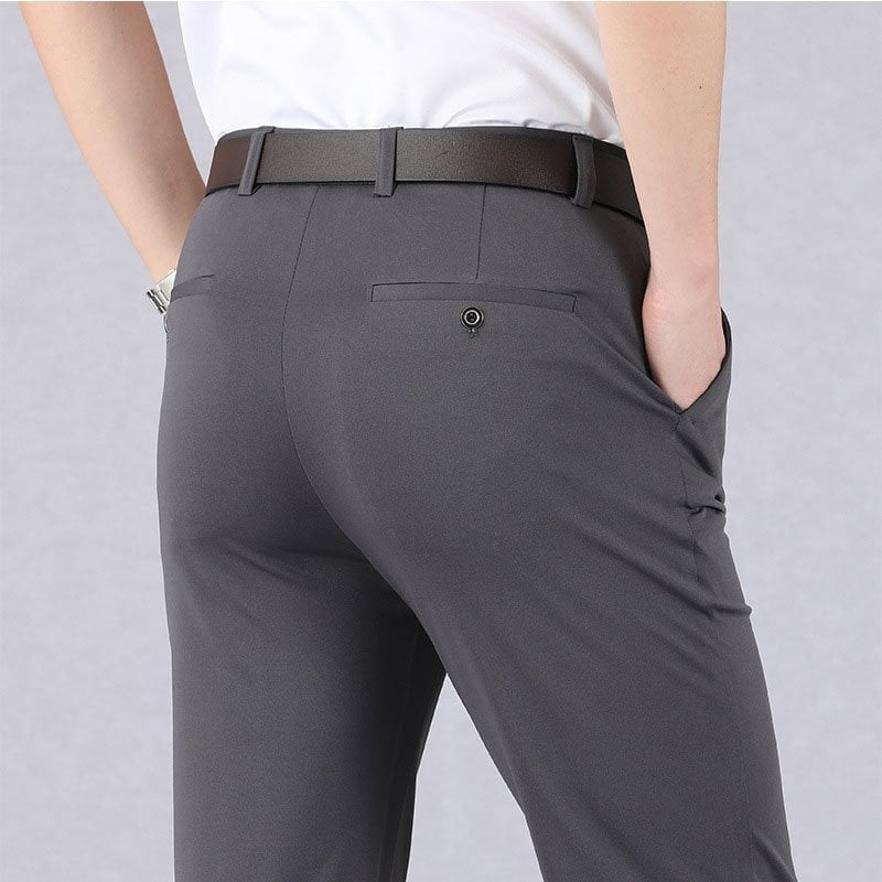 Pantalon de costume stretch pour hommes Modern Fit | MasonPro Pantalon classique à haute élasticité | Pantalon élégant et confortable pour hommes pour le bureau et le quotidien