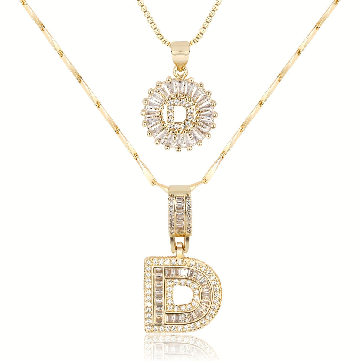 Collier GemLetter - Pendentif Initial avec Finition Luxe