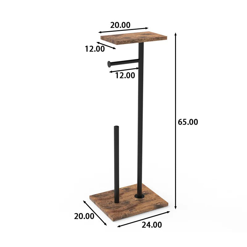 Porte-Rouleau de Toilette Autonome | Plateau pour Téléphone et Essentiels | Support Robuste | BathBridge