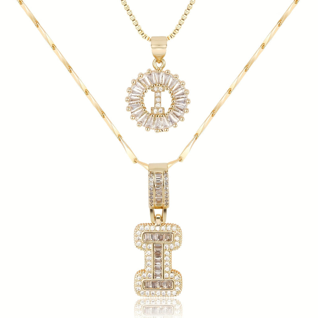 Collier GemLetter - Pendentif Initial avec Finition Luxe