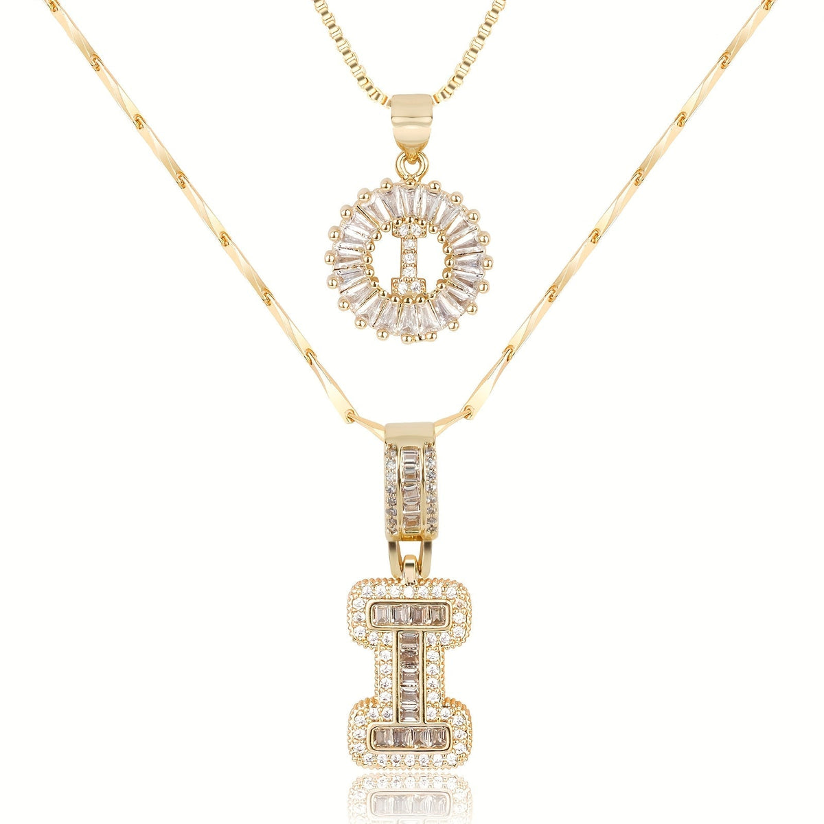 Collier GemLetter - Pendentif Initial avec Finition Luxe
