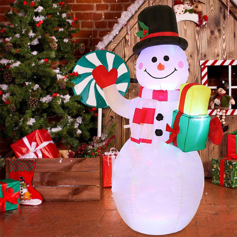Décoration de Noël LED Gonflable – Bonhomme de Neige Lumineux pour l'Extérieur