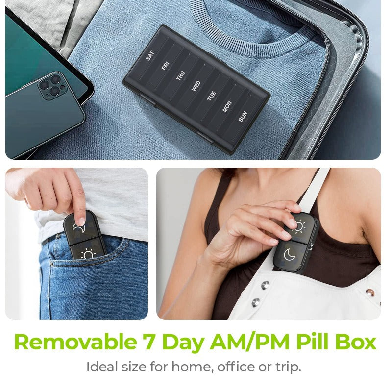 Organisateur de Pilules Hebdomadaire AM PM – Pratique pour les Voyages, Grande Capacité & Sans BPA