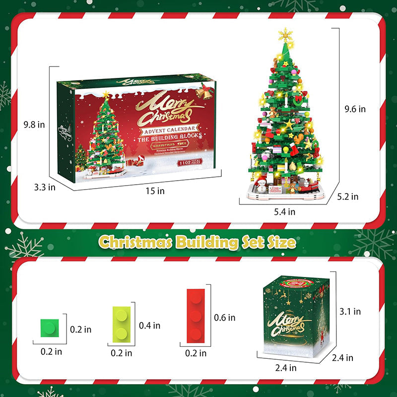 Calendrier de l'Avent Arbre de Noël 2026 – Kit à faire soi-même pour décoration de Noël