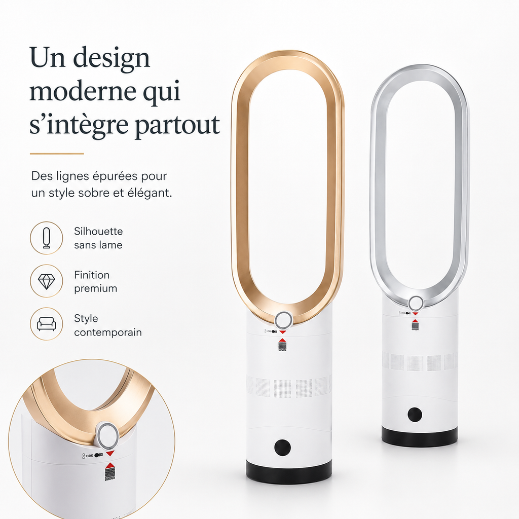 BreezeNova Refroidisseur d'Air 3-en-1 avec Purificateur et Oscillation