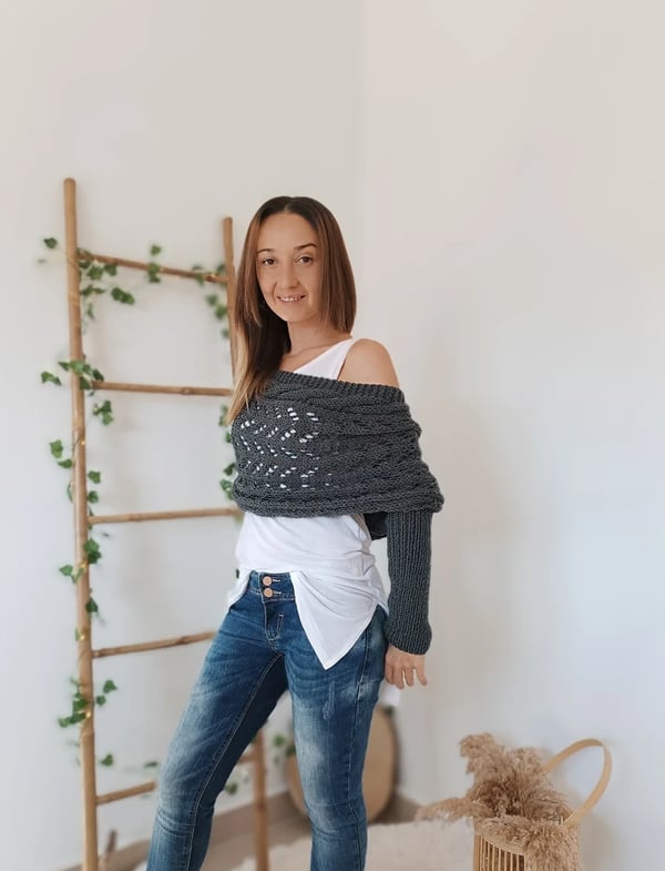 Reinhilde™ Écharpe – Écharpe à manches doubles
