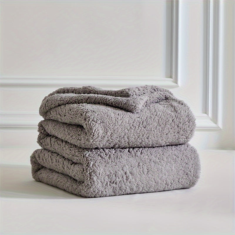 Couverture en Fleece Sherpa Ultra Douce – Couverture Chaleureuse et Confortable pour la Maison