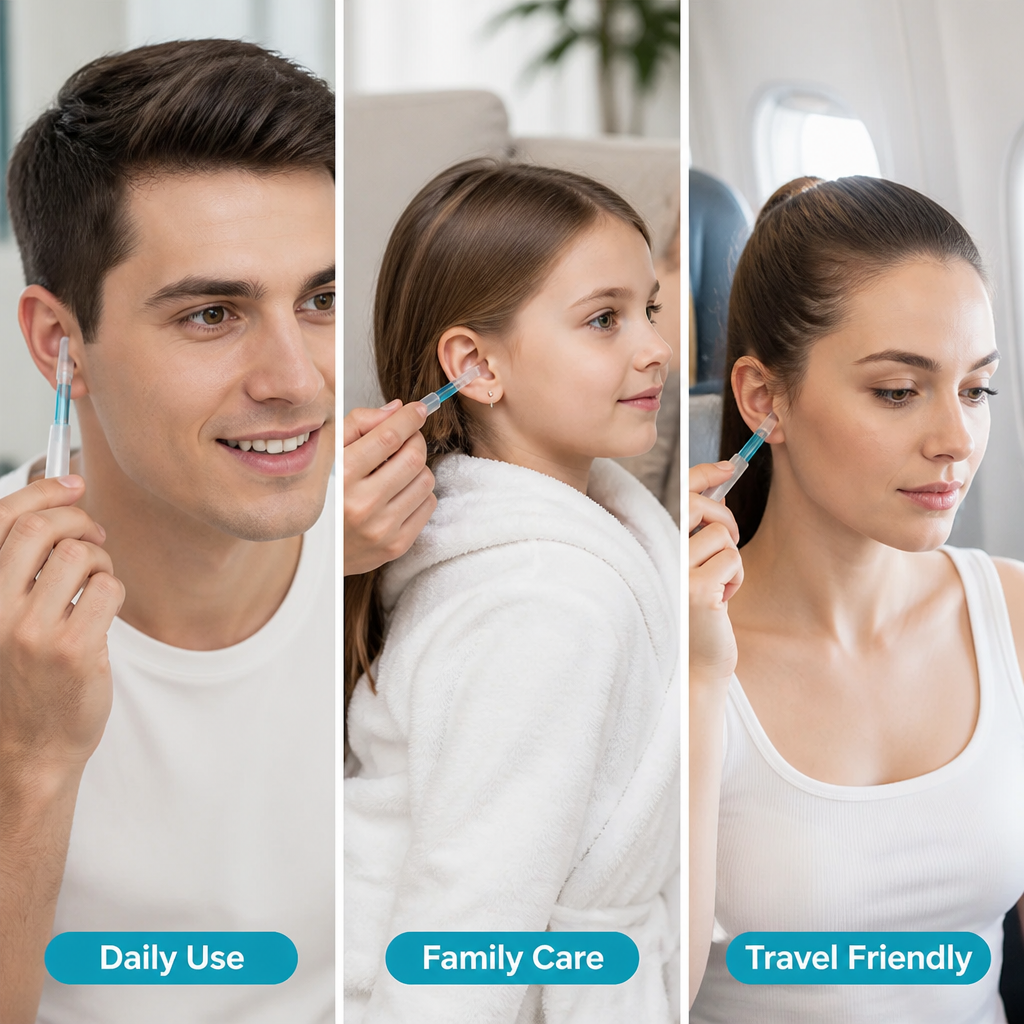 Earvexa™ Bâtonnets de Nettoyage des Oreilles — Découvrez enfin la propreté pure et douce que vous méritez